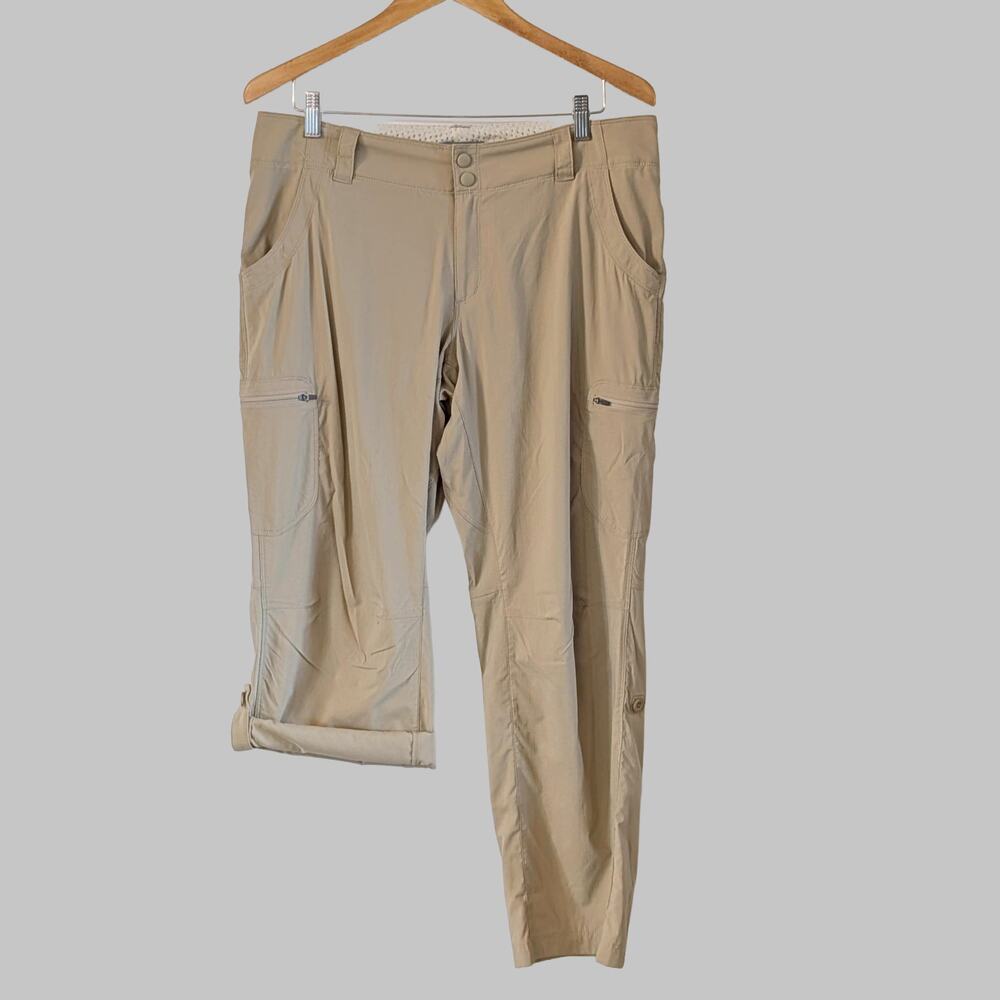 L.L.Bean Vista Trekking Pant 12 Petite Sandstone Hiking Travel Outdoor Gorpcore